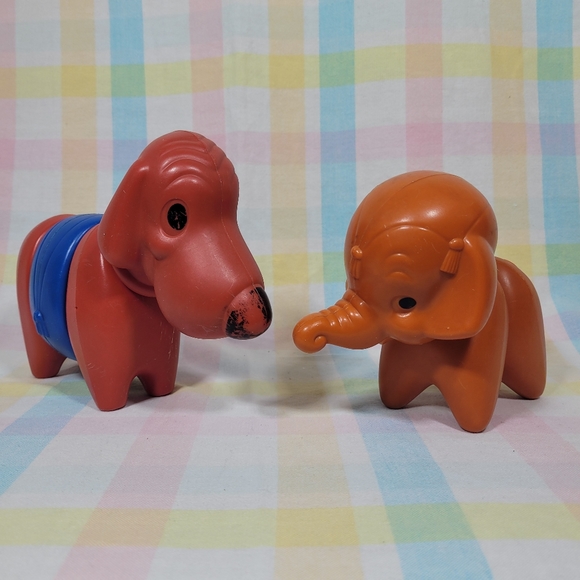 Vintage Tupperware toys Zoo It Yourself incomplete dog and elephant plastic pet - Picture 3 of 6